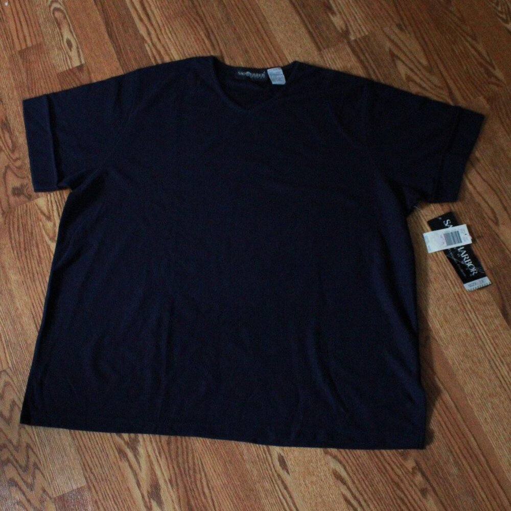 Vintage Sag Harbor Textured Stretch V-Neck Tee